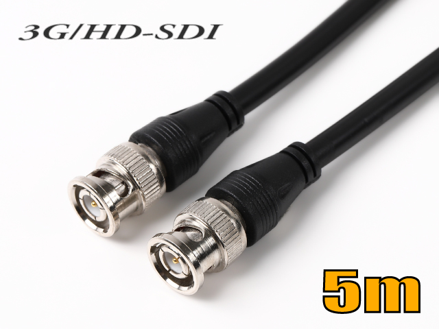 BNCケーブル 3G-SDI/HD-SDIケーブル 両端BNC付きケーブル 3m 黒色